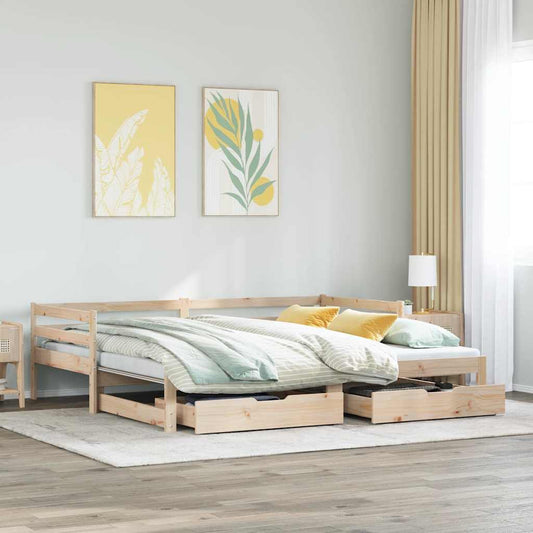 Divano Letto Estraibile con Cassetti senza Materasso 90x190 cm | homemem39