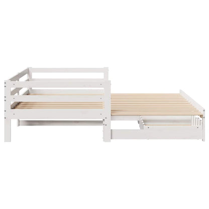 Letto Estraibile con Cassetti senza Materasso Bianco 90x190 cm | homemem39