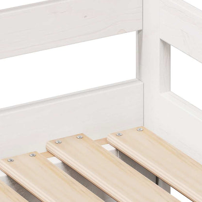 Dormeuse con Cassetti Bianco 90x200 cm Legno Massello di Pino | homemem39