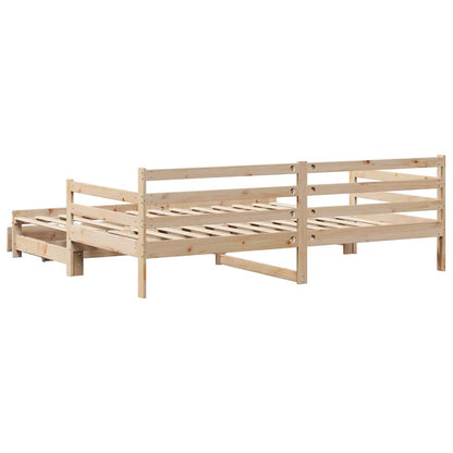 Divano Letto Estraibile con Cassetti senza Materasso 90x200 cm | homemem39