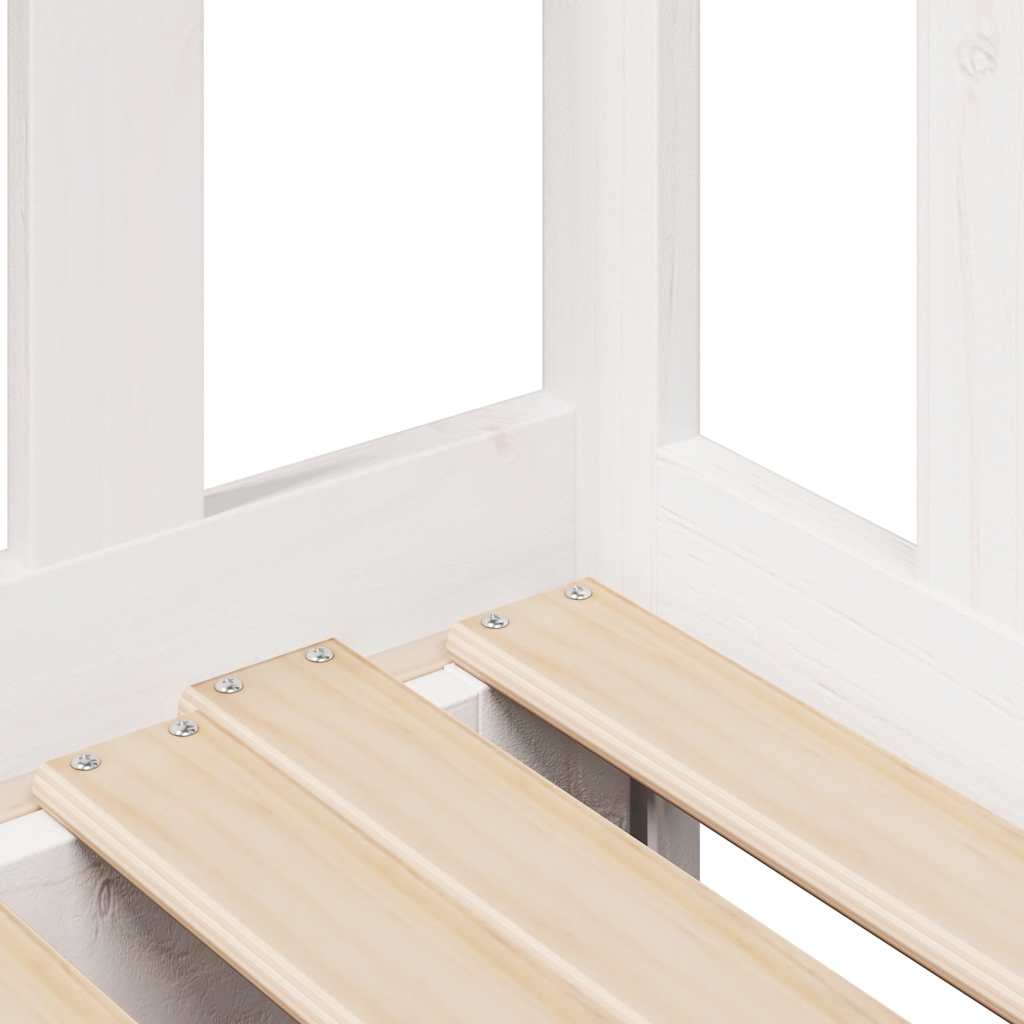 Letto Estraibile con Cassetti senza Materasso Bianco 90x200 cm