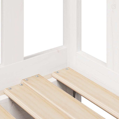 Letto Estraibile con Cassetti senza Materasso Bianco 80x200 cm