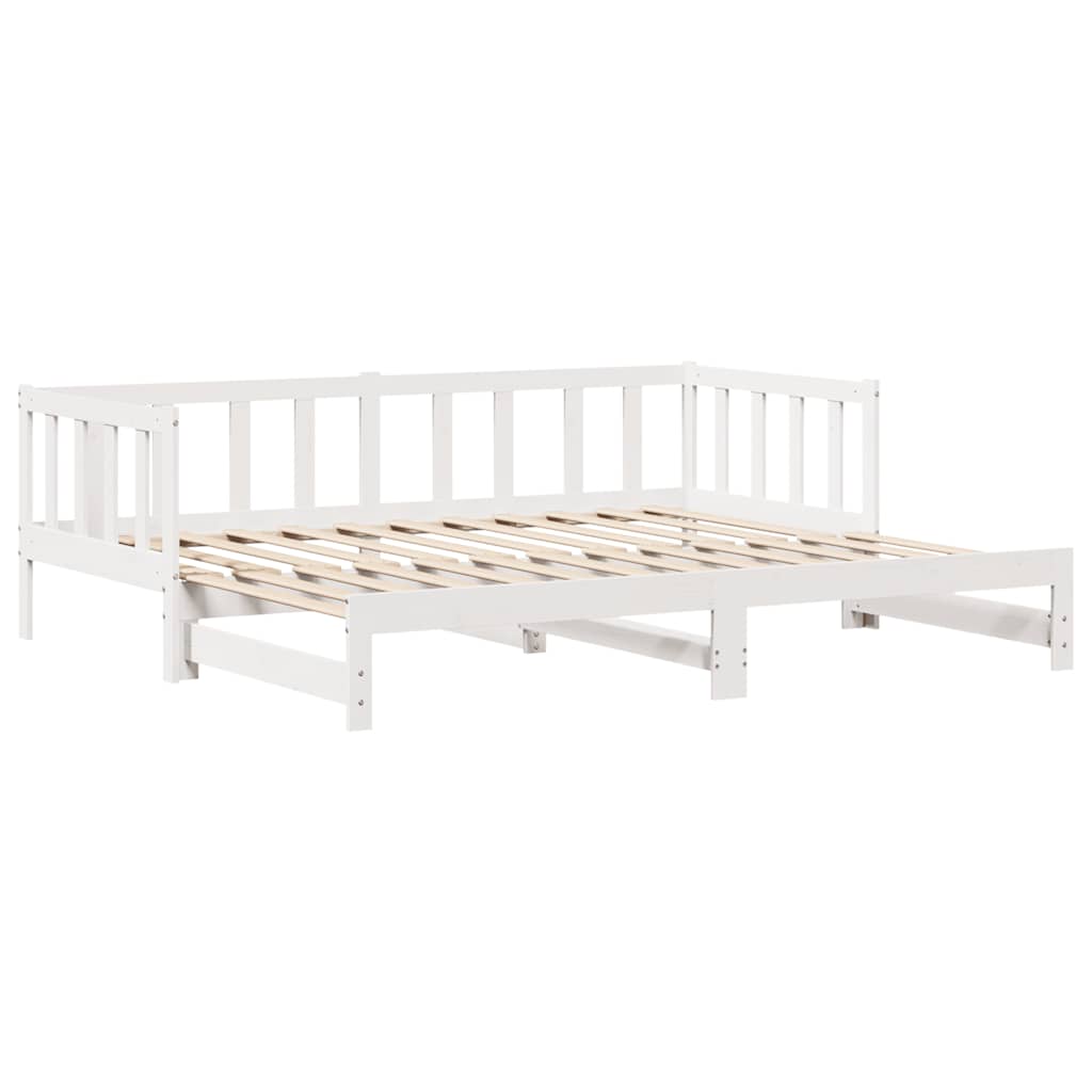 Letto Estraibile con Cassetti senza Materasso Bianco 90x190 cm - homemem39