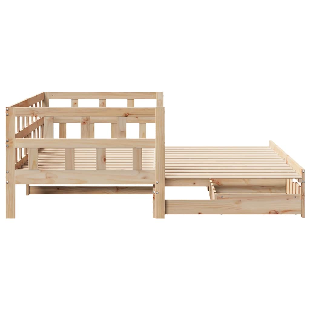 Divano Letto Estraibile con Cassetti senza Materasso 80x200 cm | homemem39
