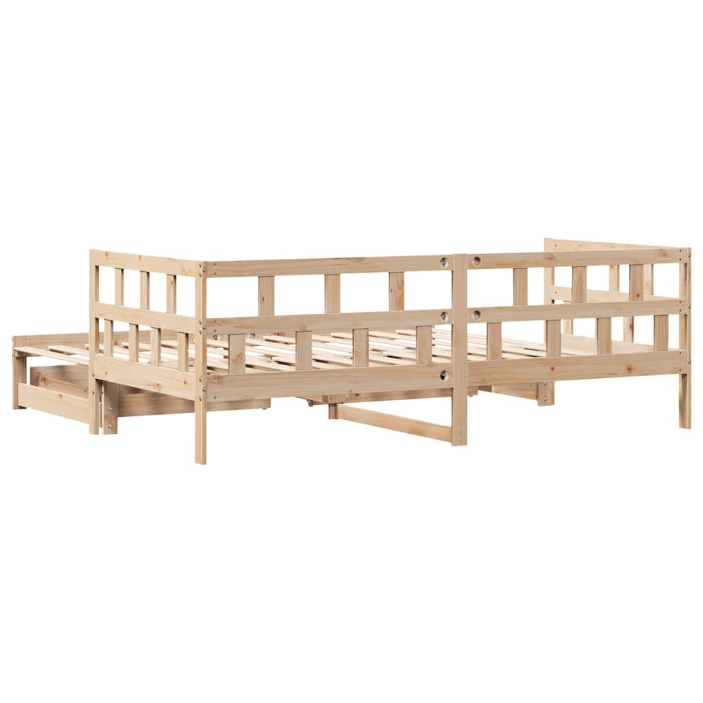 Divano Letto Estraibile con Cassetti senza Materasso 80x200 cm | homemem39