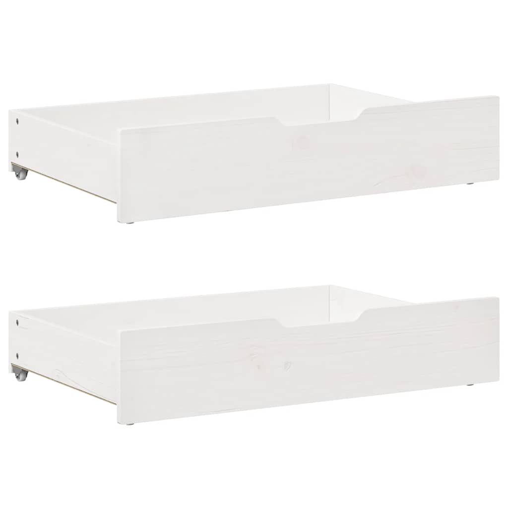 Letto Estraibile con Cassetti senza Materasso Bianco 80x200 cm | homemem39