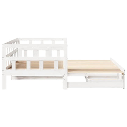 Letto Estraibile con Cassetti senza Materasso Bianco 90x190 cm | homemem39