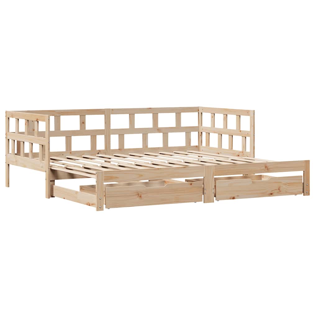 Divano Letto Estraibile con Cassetti senza Materasso 80x200 cm | homemem39