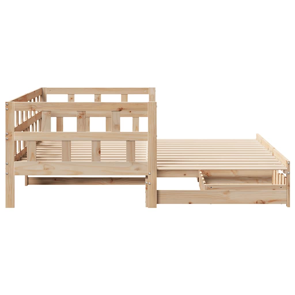 Divano Letto Estraibile con Cassetti senza Materasso 80x200 cm | homemem39