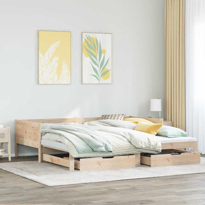 Divano Letto Estraibile con Cassetti senza Materasso 90x190 cm - homemem39