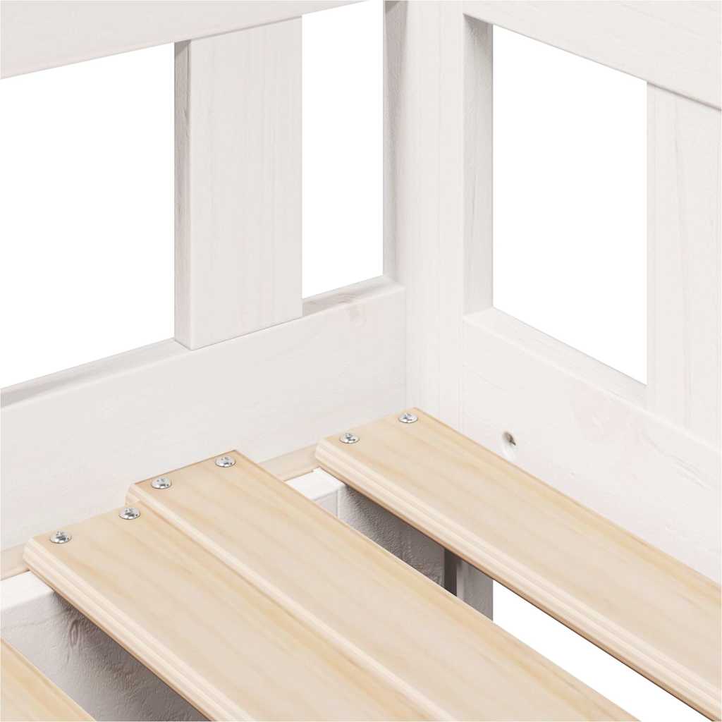 Letto Estraibile con Cassetti senza Materasso Bianco 80x200 cm