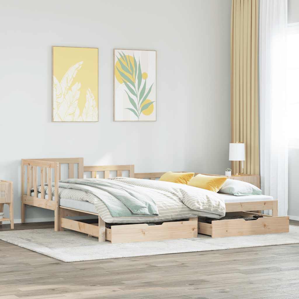 Divano Letto Estraibile con Cassetti senza Materasso 90x200 cm - homemem39