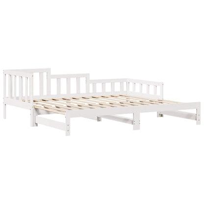 Letto Estraibile con Cassetti senza Materasso Bianco 90x190 cm - homemem39