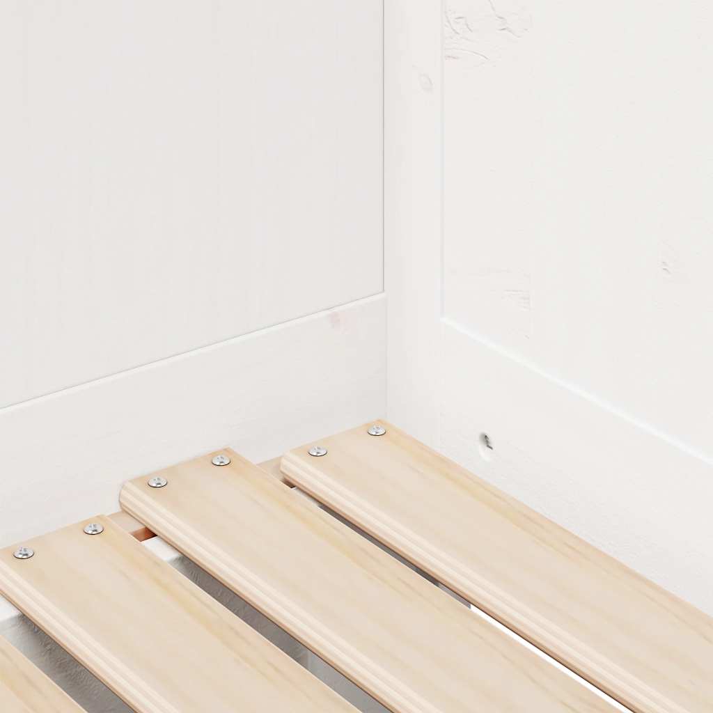 Letto Estraibile con Cassetti senza Materasso Bianco 80x200 cm