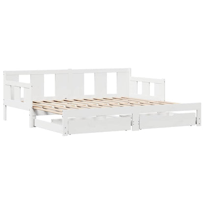 Letto Estraibile con Cassetti senza Materasso Bianco 90x190 cm - homemem39