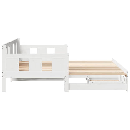 Letto Estraibile con Cassetti senza Materasso Bianco 90x190 cm - homemem39
