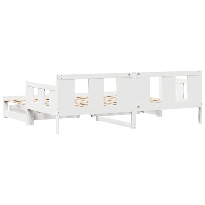 Letto Estraibile con Cassetti senza Materasso Bianco 90x190 cm - homemem39
