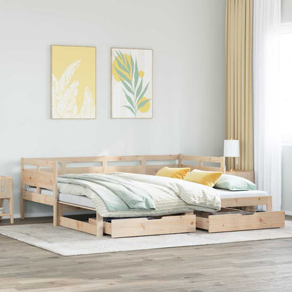 Divano Letto Estraibile con Cassetti senza Materasso 90x200 cm - homemem39