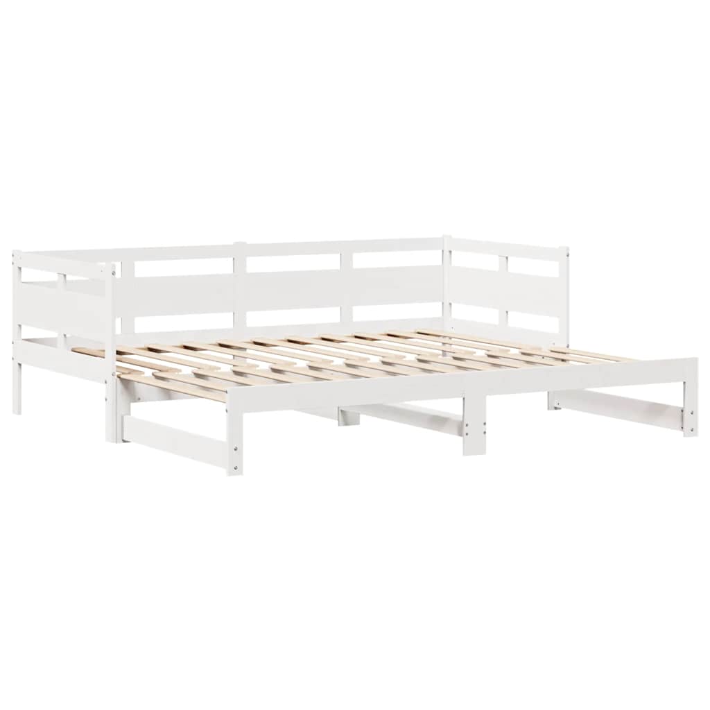 Letto Estraibile con Cassetti senza Materasso Bianco 90x190 cm - homemem39
