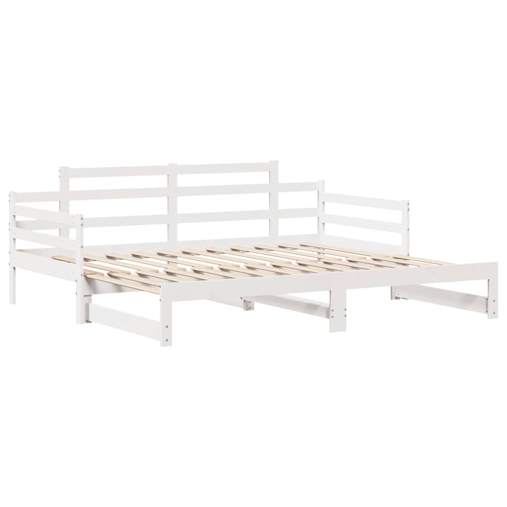 Letto Estraibile con Cassetti senza Materasso Bianco 90x190 cm - homemem39