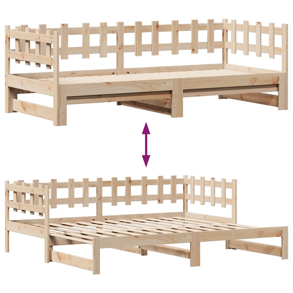 Divano Letto Estraibile con Cassetti senza Materasso 90x200 cm | homemem39