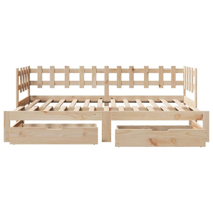 Divano Letto Estraibile con Cassetti senza Materasso 90x190 cm