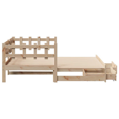 Divano Letto Estraibile con Cassetti senza Materasso 90x190 cm