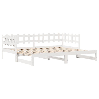 Letto Estraibile con Cassetti senza Materasso Bianco 90x190 cm - homemem39