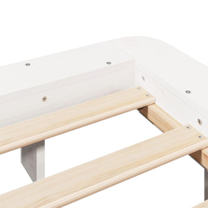Letto senza Materasso Bianco 180x200 cm Legno Massello di Pino