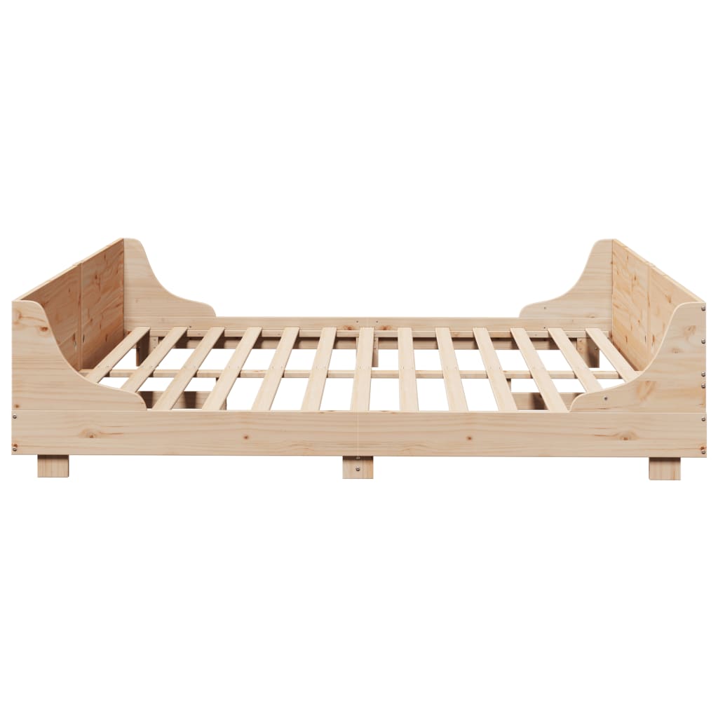 Letto senza Materasso 200x200 cm in Legno Massello di Pino | homemem39