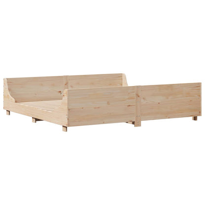 Letto senza Materasso 200x200 cm in Legno Massello di Pino | homemem39