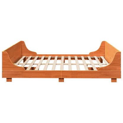 Letto senza Materasso Marrone Cera 200x200 cm in Legno di Pino | homemem39