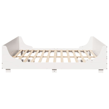 Letto senza Materasso Bianco 180x200 cm Legno Massello di Pino