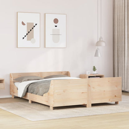 Letto senza Materasso 160x200 cm in Legno Massello di Pino - homemem39