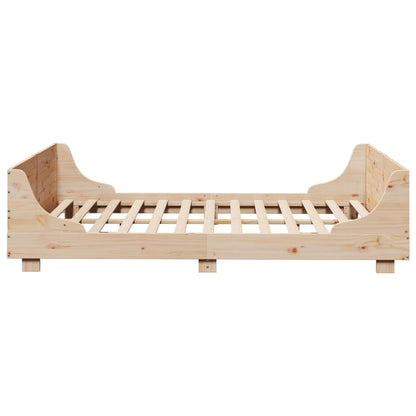 Letto senza Materasso 140x190 cm in Legno Massello di Pino | homemem39