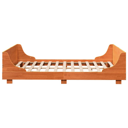 Letto senza Materasso Marrone Cera 140x190 cm in Legno di Pino | homemem39
