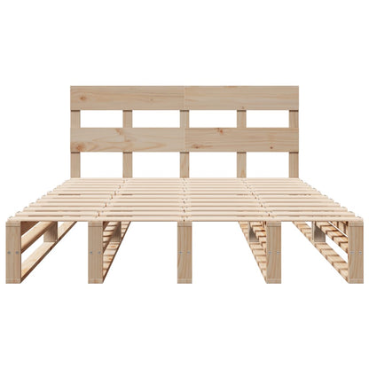 Letto senza Materasso 120x200 cm in Legno Massello di Pino | homemem39