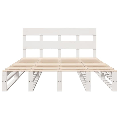 Letto senza Materasso Bianco 120x200 cm Legno Massello di Pino | homemem39