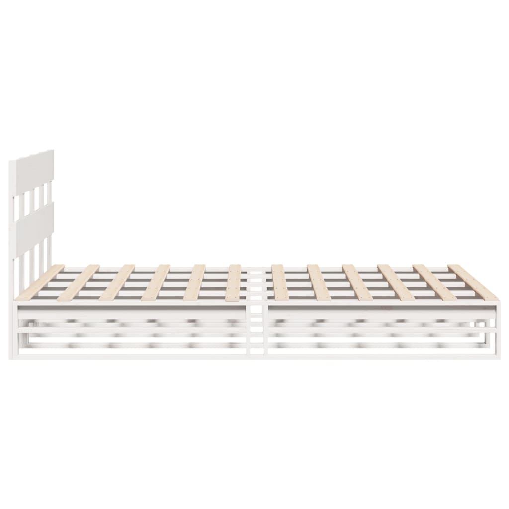 Letto senza Materasso Bianco 120x200 cm Legno Massello di Pino | homemem39
