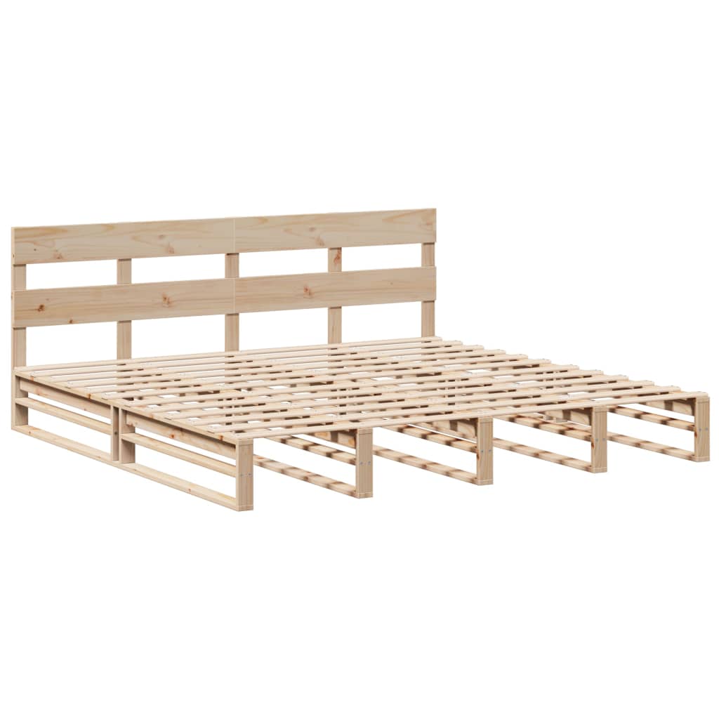 Letto senza Materasso 180x200 cm in Legno Massello di Pino | homemem39