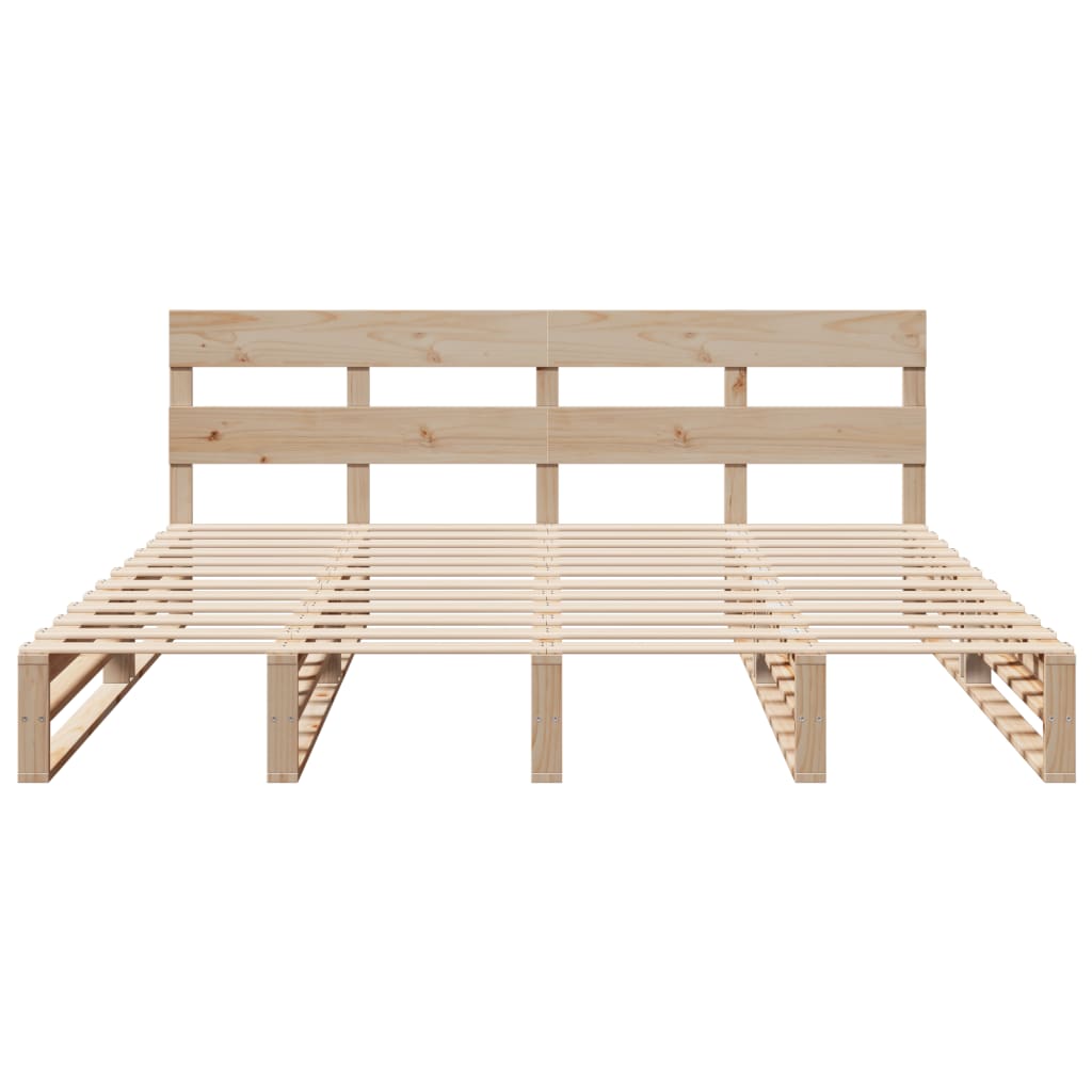 Letto senza Materasso 180x200 cm in Legno Massello di Pino | homemem39