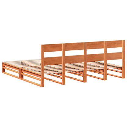 Letto senza Materasso Marrone Cera 180x200 cm in Legno di Pino | homemem39