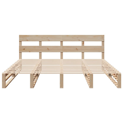 Letto senza Materasso 200x200 cm in Legno Massello di Pino | homemem39