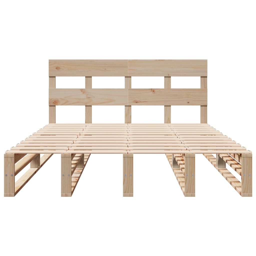 Letto senza Materasso 120x190 cm in Legno Massello di Pino | homemem39