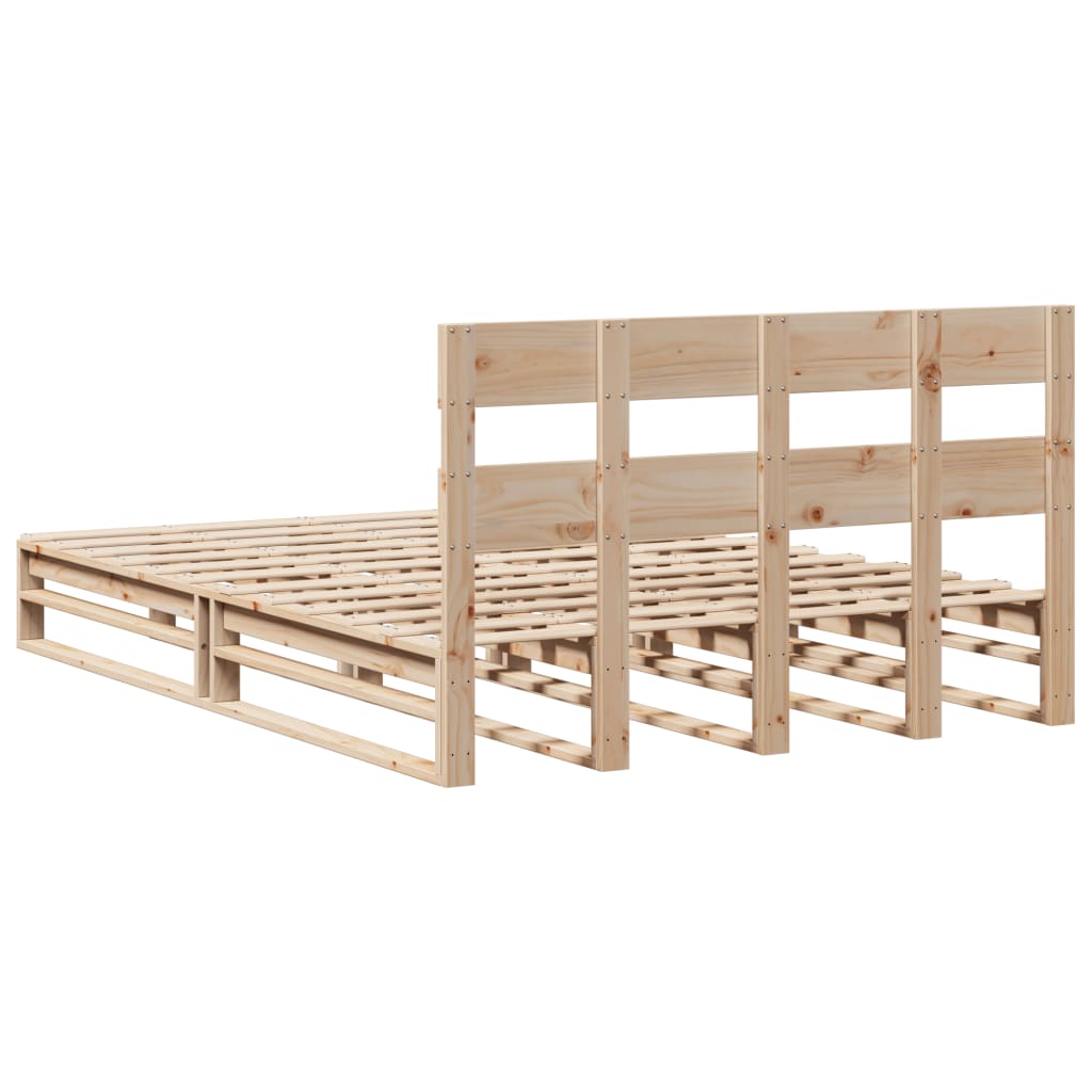 Letto senza Materasso 120x190 cm in Legno Massello di Pino | homemem39
