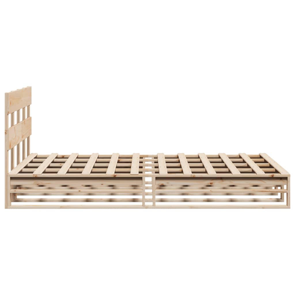 Letto senza Materasso 140x190 cm in Legno Massello di Pino | homemem39