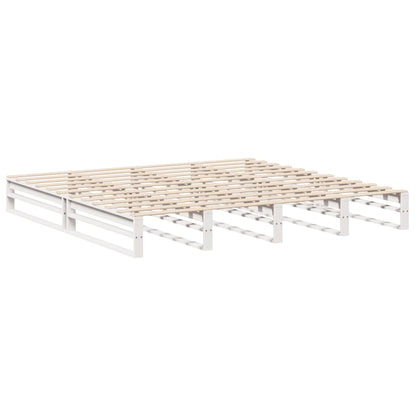 Letto senza Materasso Bianco 180x200 cm Legno Massello di Pino | homemem39