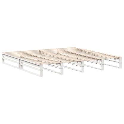 Letto senza Materasso Bianco 180x200 cm Legno Massello di Pino | homemem39