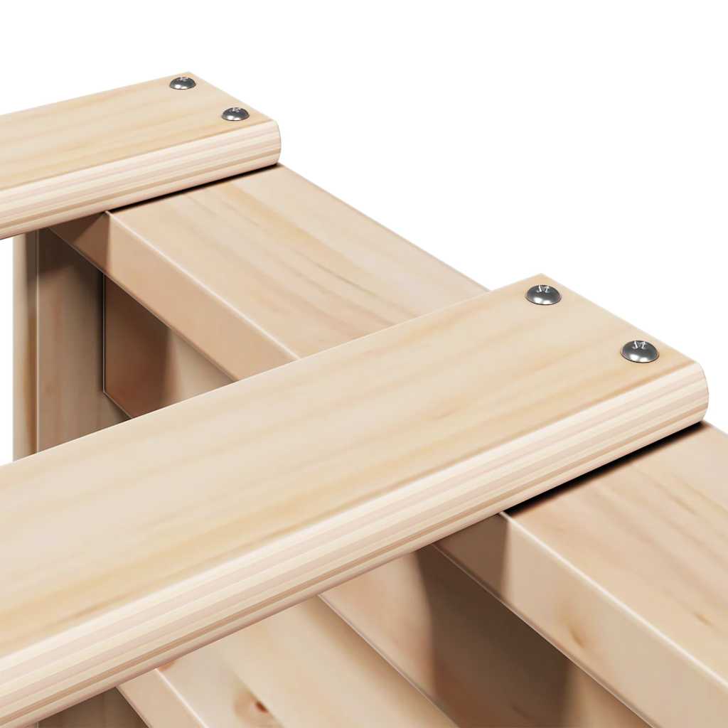 Letto senza Materasso 200x200 cm in Legno Massello di Pino - homemem39