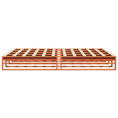 Letto senza Materasso Marrone Cera 200x200 cm in Legno di Pino | homemem39